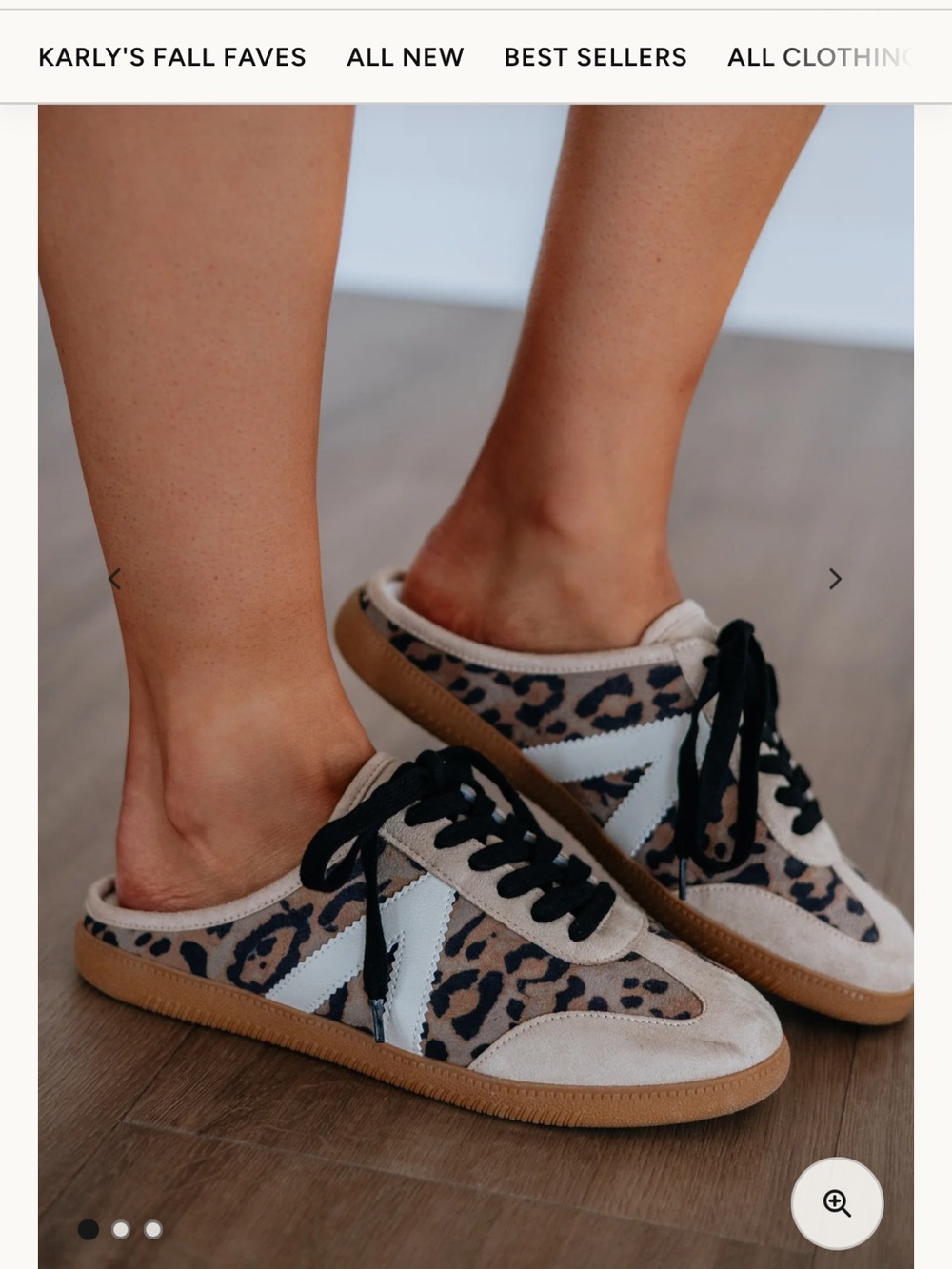 MIA Leopard Mule Sneakers in Beige, Black & White